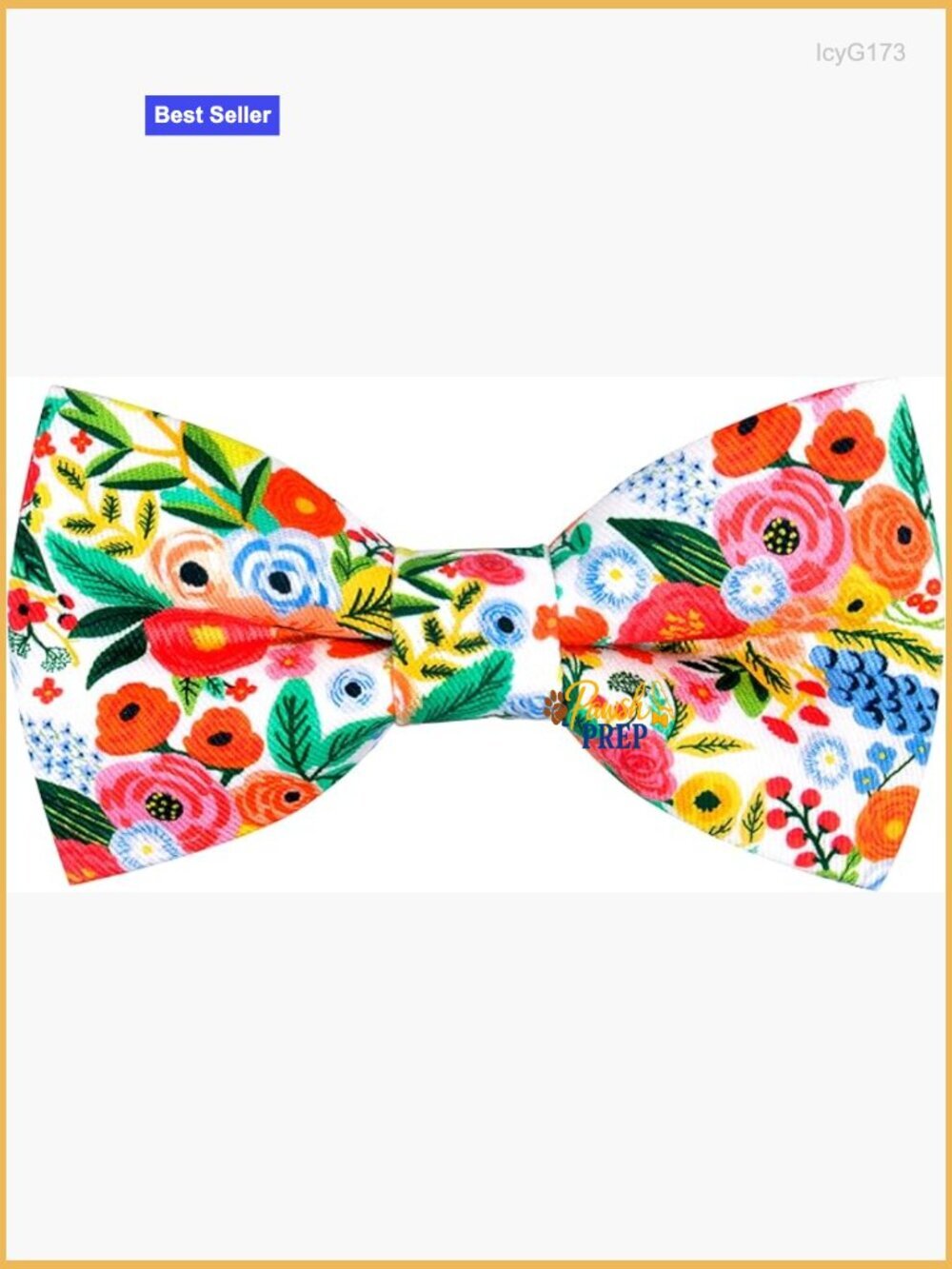 Floral Pattern Pre-Tied Bow Tie Adjustable One Size Cotton